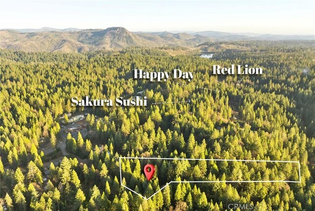 6356 Hidden Lake Ln, Magalia, CA 95954 - aerial view featuring a mountain view and a wooded view