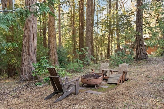 6356 Hidden Lake Ln, Magalia, CA 95954 - view of yard featuring a fire pit
