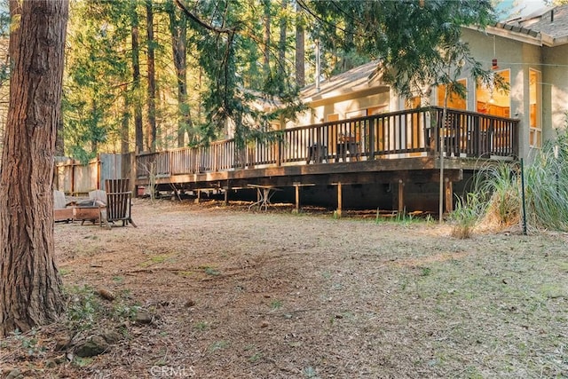 6356 Hidden Lake Ln, Magalia, CA 95954 - view of yard with a wooden deck