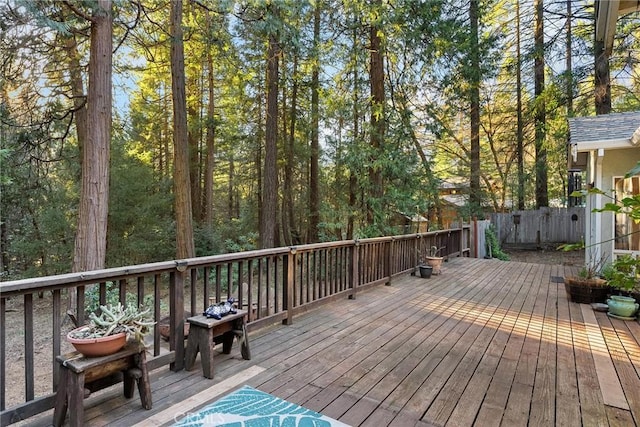 view of wooden deck