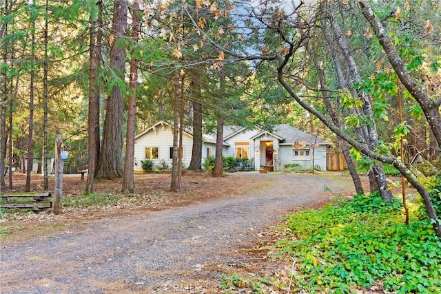 single story home featuring driveway