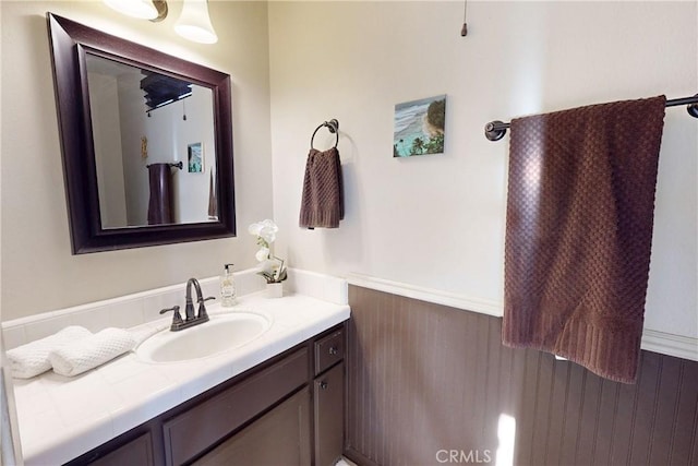 bathroom featuring vanity