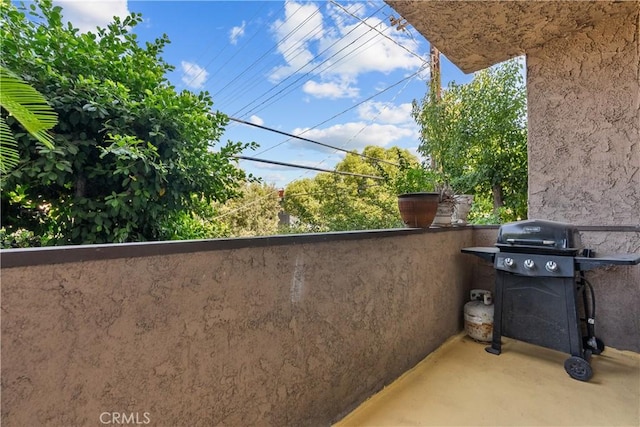 balcony with area for grilling