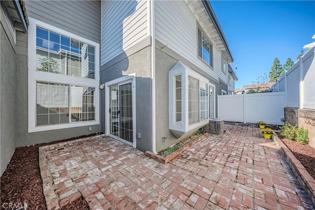 view of patio featuring a fenced backyard