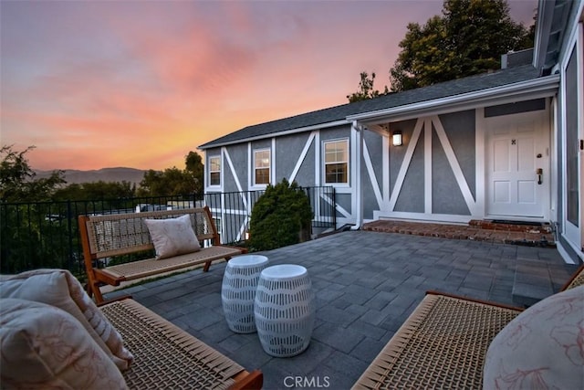 view of patio with fence