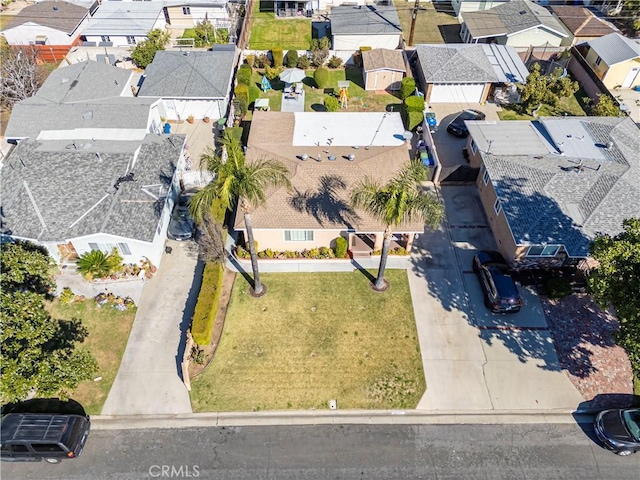 bird's eye view featuring a residential view