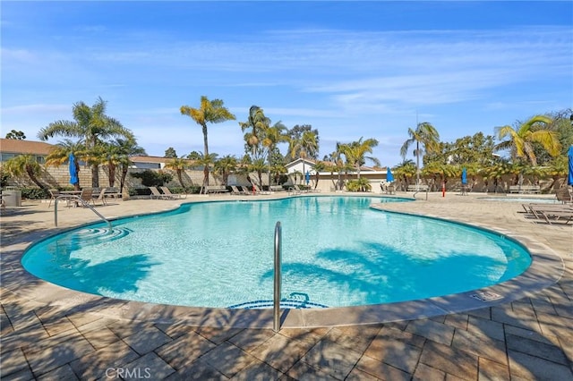 pool featuring a patio