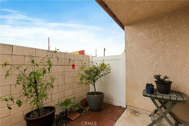 view of patio / terrace featuring a fenced backyard