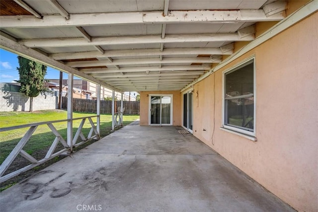 view of patio with fence