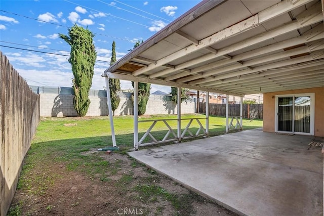 view of patio / terrace featuring a fenced backyard