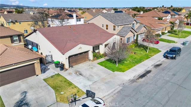 bird's eye view with a residential view