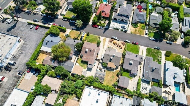 drone / aerial view with a residential view