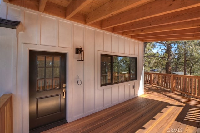 view of wooden terrace