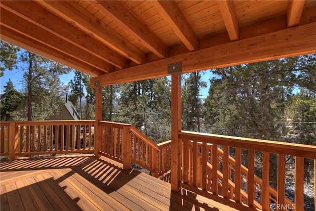 view of wooden terrace