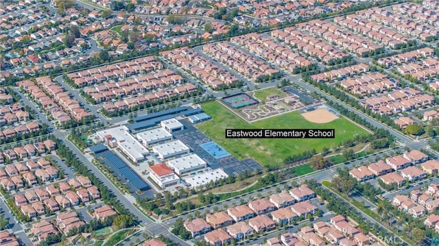 drone / aerial view with a residential view