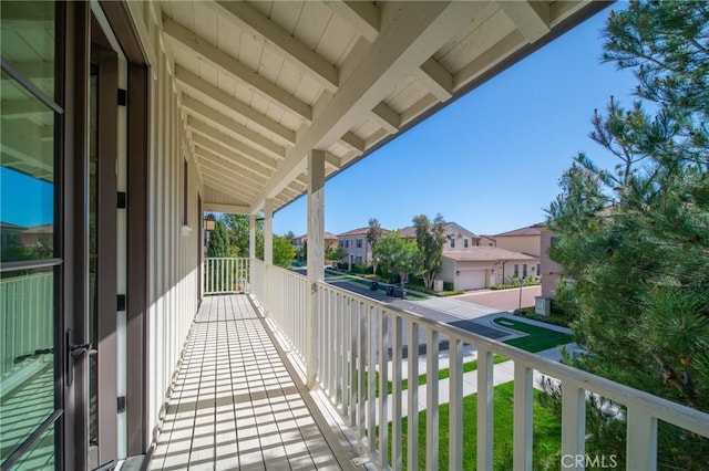 balcony featuring a residential view