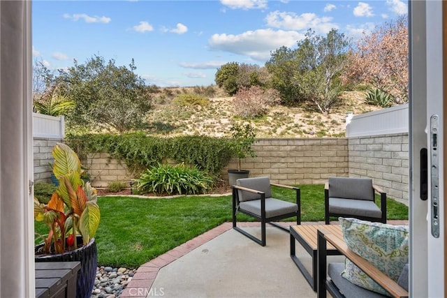 view of patio / terrace with a fenced backyard