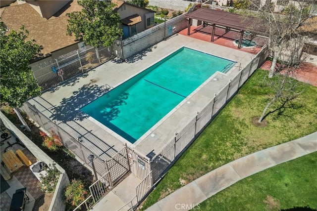 pool featuring fence