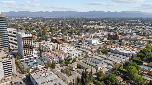 bird's eye view featuring a mountain view and a city view