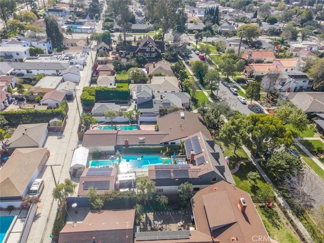 aerial view featuring a residential view