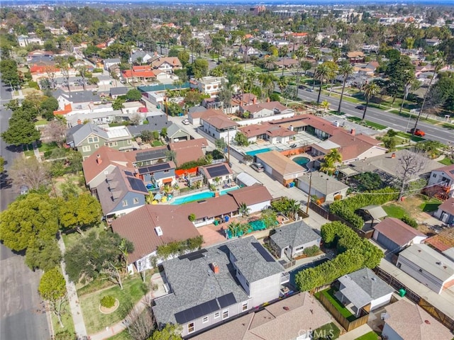 aerial view featuring a residential view