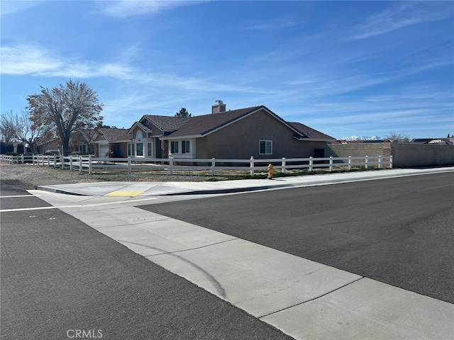 view of road with sidewalks