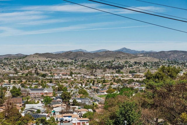 mountain view featuring a residential view