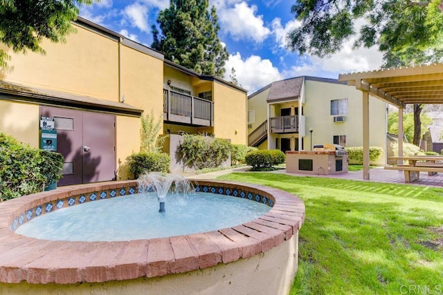 surrounding community with a yard
