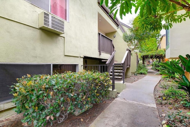 view of property's community featuring stairs