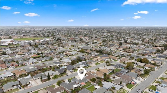 drone / aerial view with a residential view