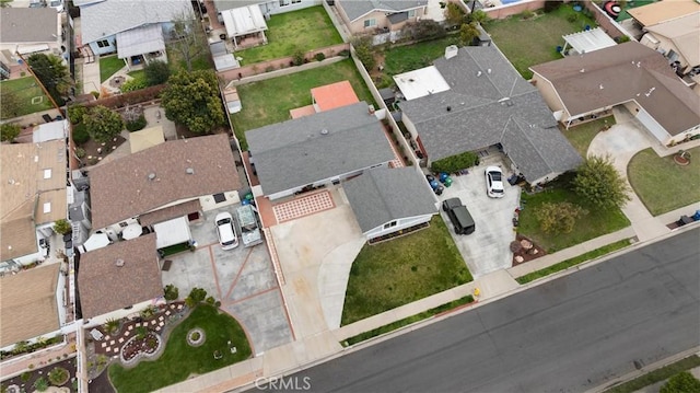 drone / aerial view with a residential view