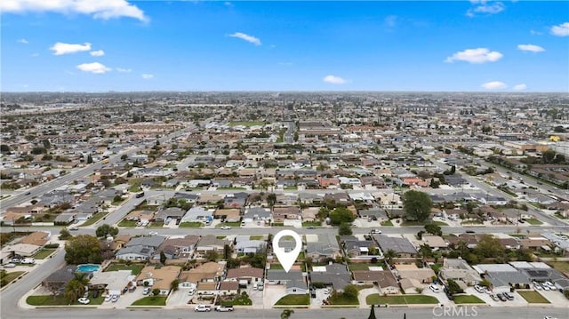 bird's eye view with a residential view