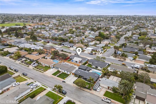 bird's eye view featuring a residential view