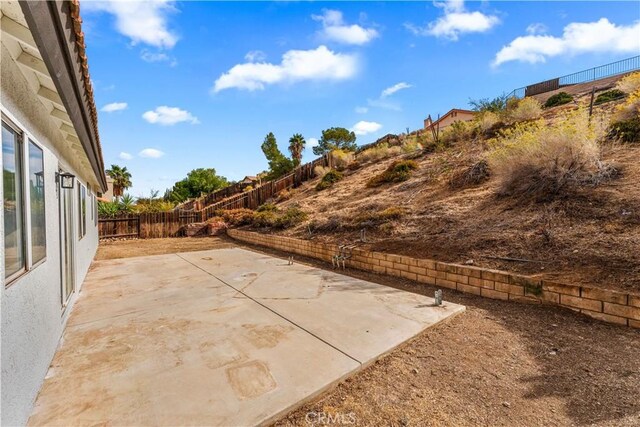 view of patio / terrace with a fenced backyard