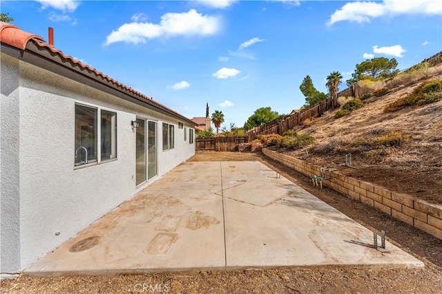 view of patio with a fenced backyard