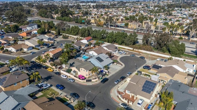 bird's eye view with a residential view