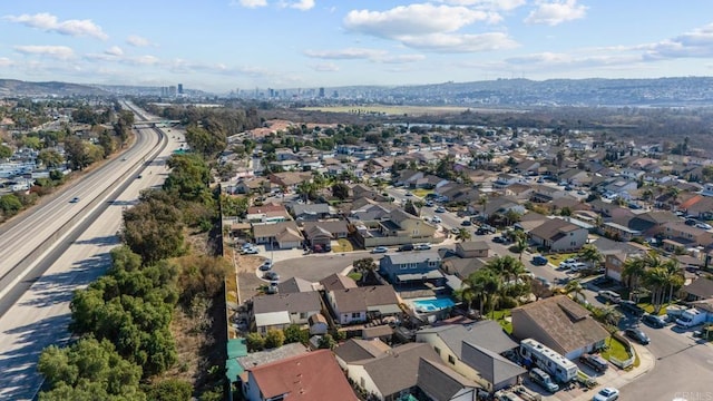 bird's eye view featuring a residential view