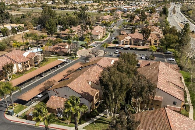 aerial view with a residential view