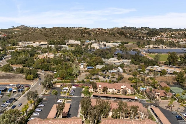 aerial view featuring a mountain view