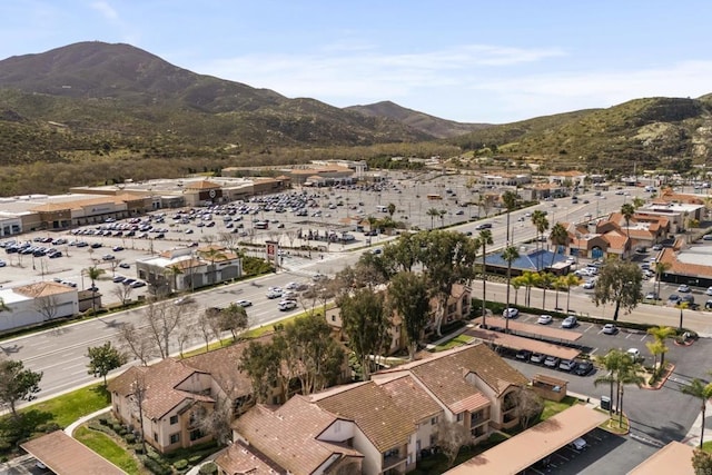 aerial view featuring a mountain view