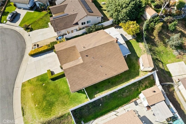 aerial view featuring a residential view