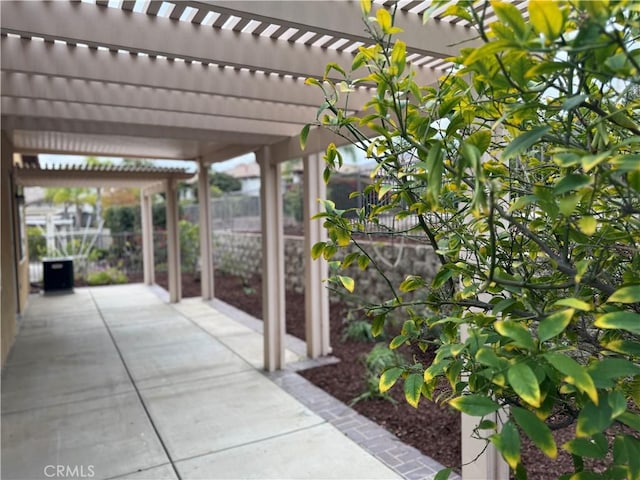 8853 Hollyhock Ct, Corona, CA 92883 - view of patio with a pergola and fence