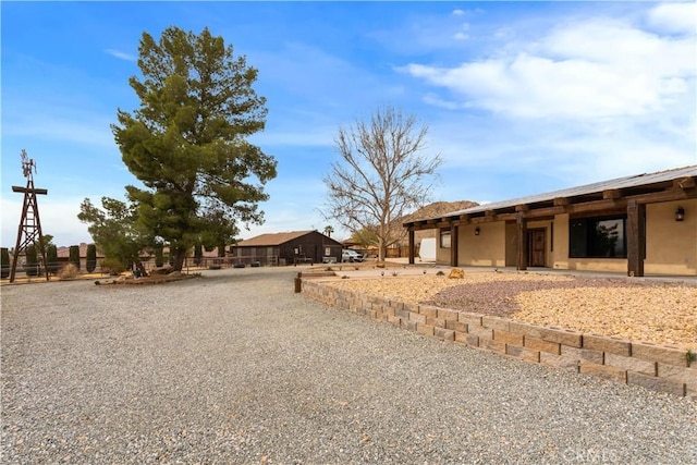 view of front of home with stucco siding