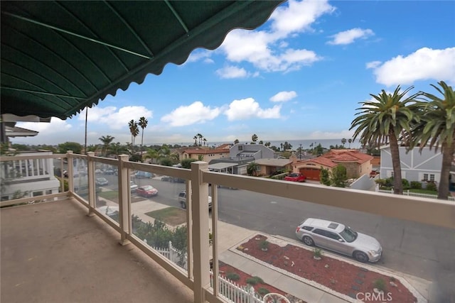 balcony with a residential view