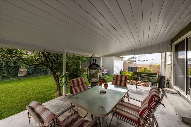 view of patio / terrace featuring outdoor dining space