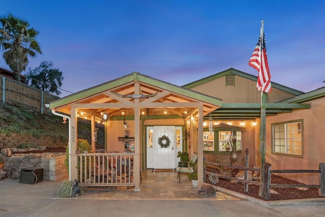 view of front of property with fence