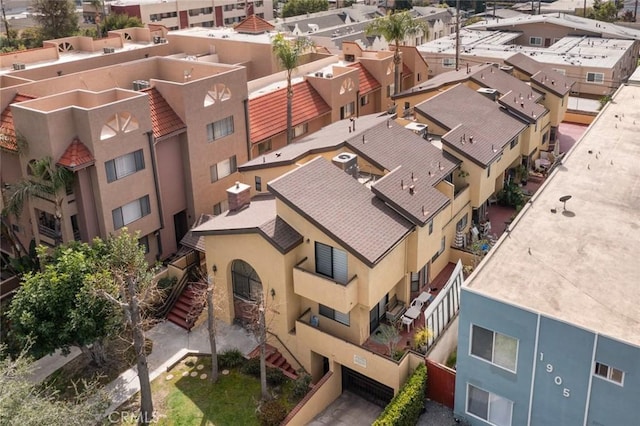 drone / aerial view with a residential view