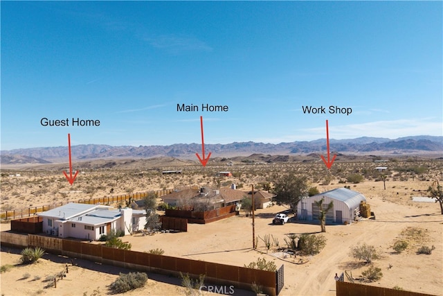 view of mountain feature with view of desert