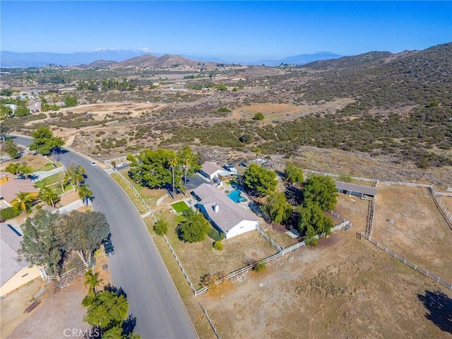 aerial view featuring a mountain view