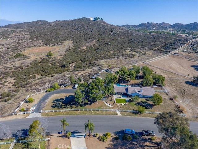 aerial view featuring a mountain view